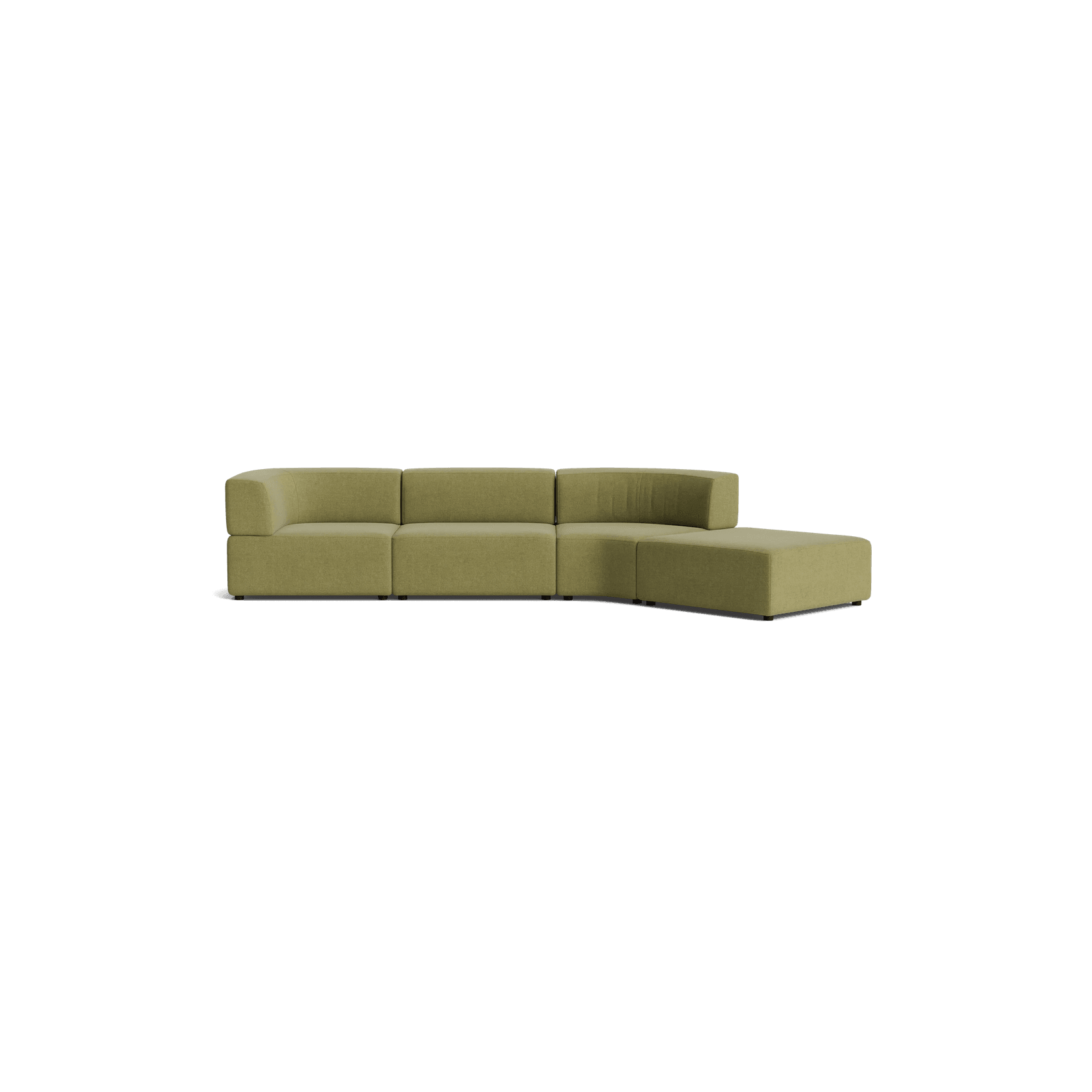 Stretch Open Angled Sofa - Fossil Eucalyptus gallery detail image