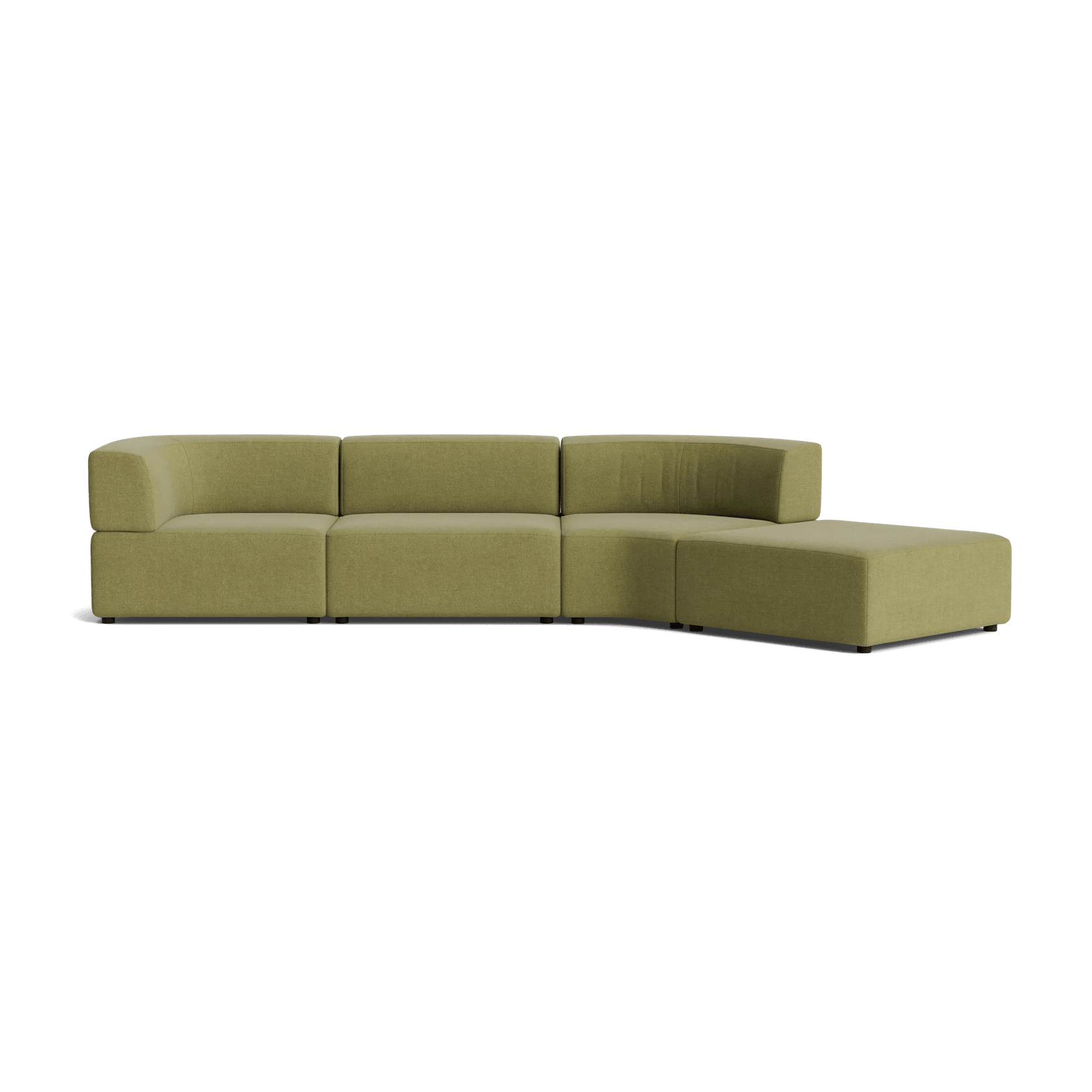 Stretch Open Angled Sofa - Fossil Eucalyptus gallery detail image