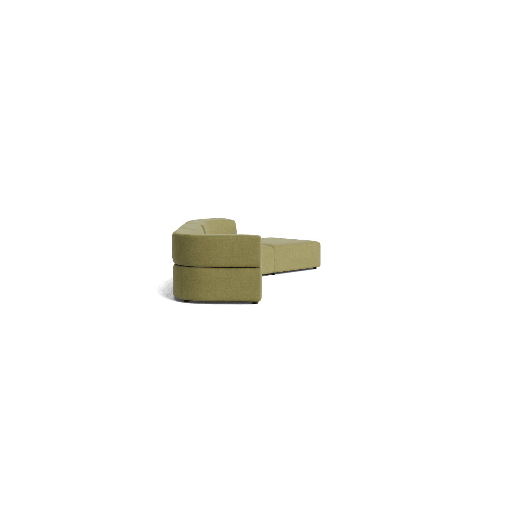 Stretch Open Angled Sofa - Fossil Eucalyptus gallery detail image