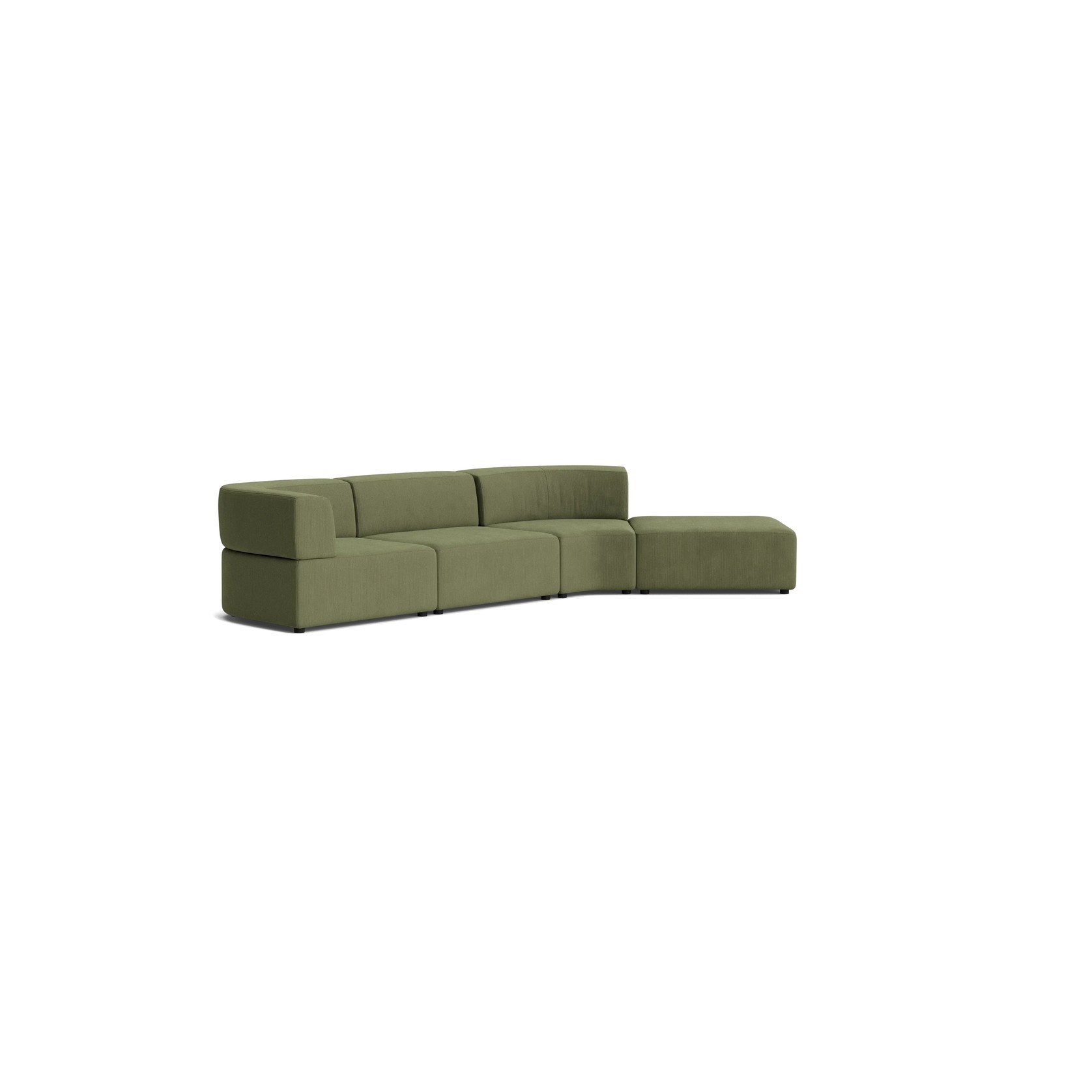 Stretch Open Angled Sofa - Corduroy Forest gallery detail image