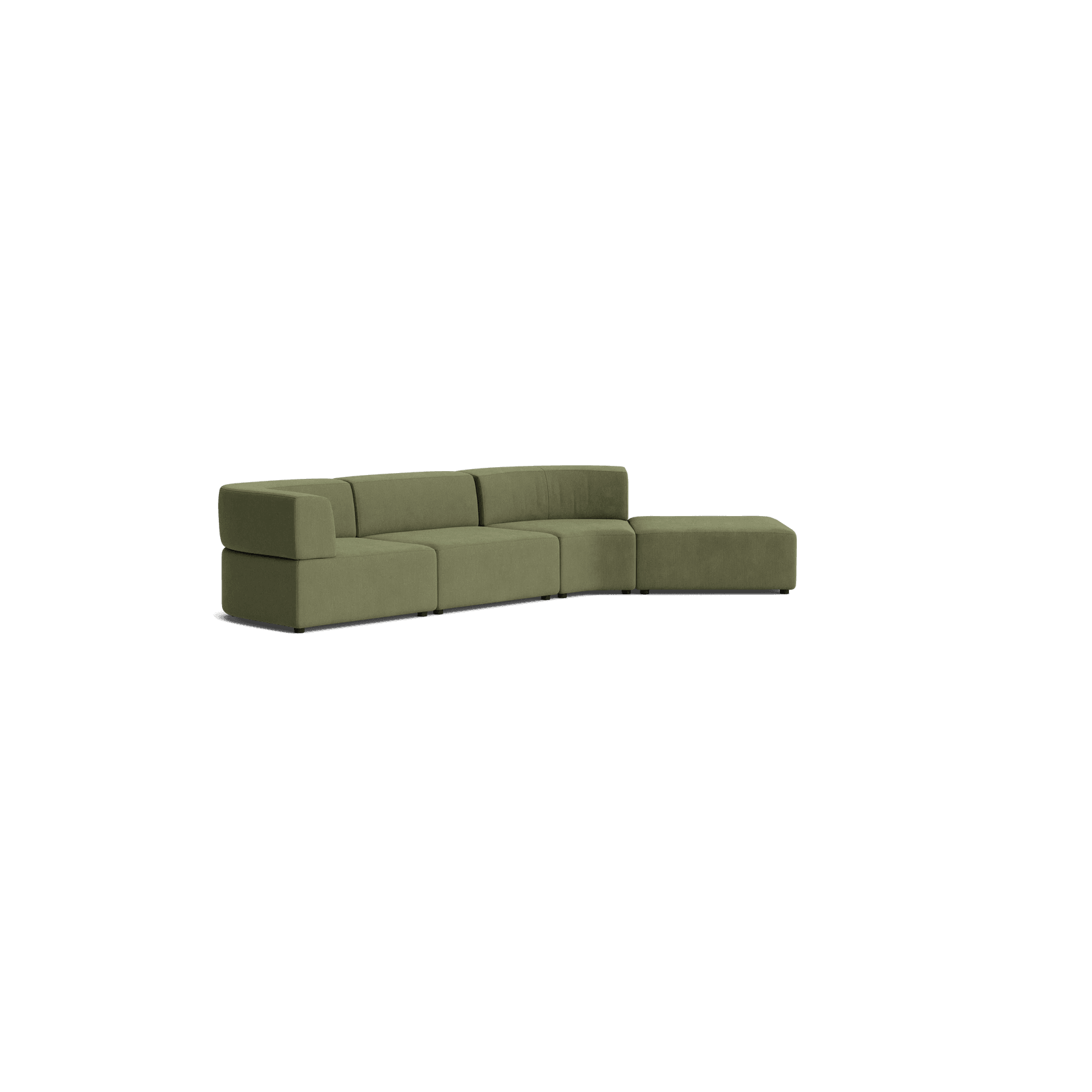 Stretch Open Angled Sofa - Corduroy Forest gallery detail image