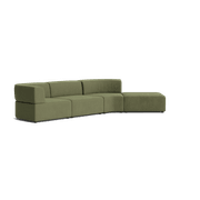 Stretch Open Angled Sofa - Corduroy Forest gallery detail image