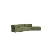 Stretch Open Angled Sofa - Corduroy Forest gallery detail image
