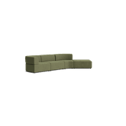 Stretch Open Angled Sofa - Corduroy Forest gallery detail image