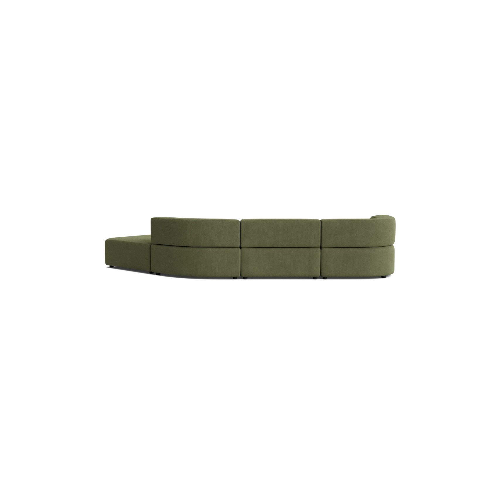 Stretch Open Angled Sofa - Corduroy Forest gallery detail image