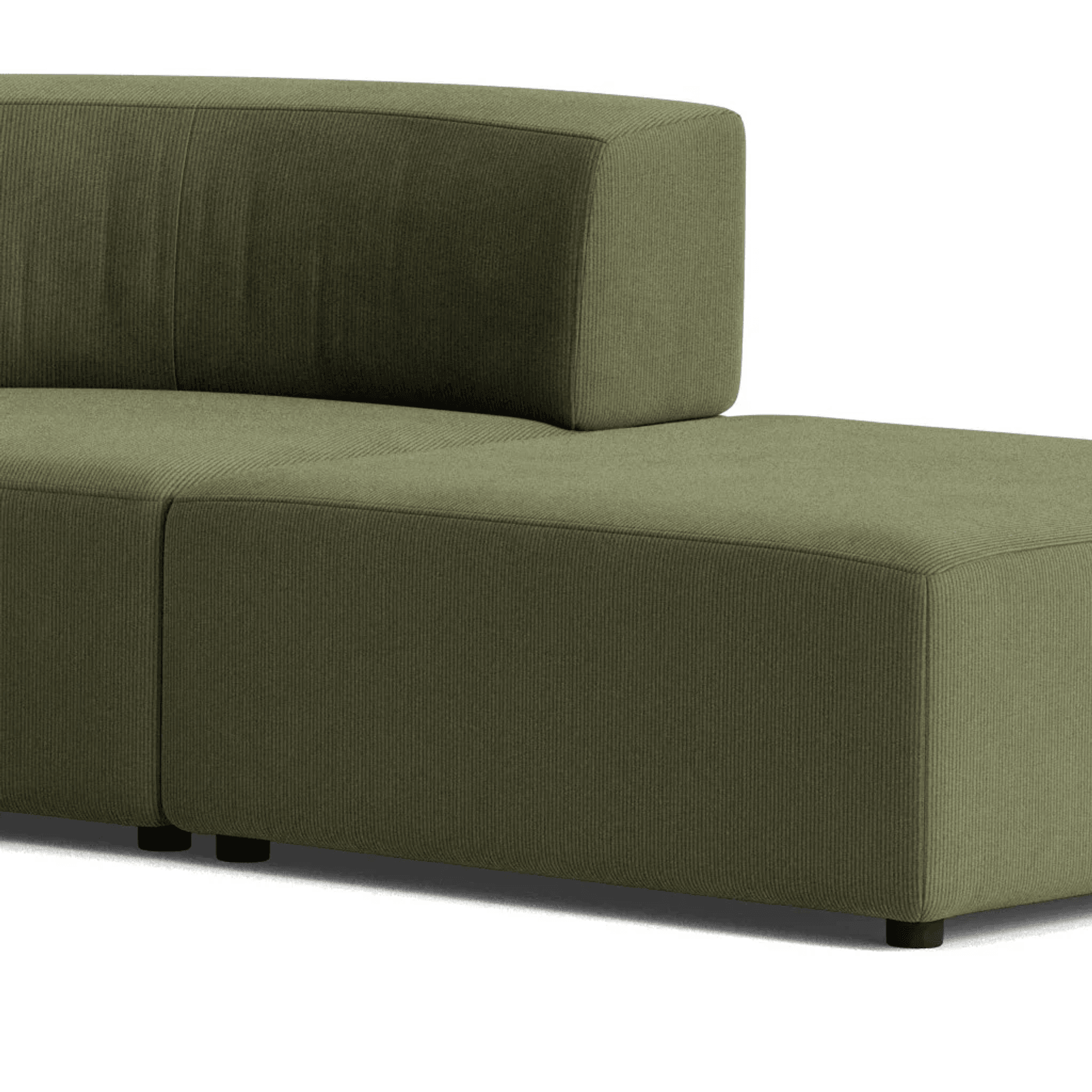 Stretch Open Angled Sofa - Corduroy Forest gallery detail image