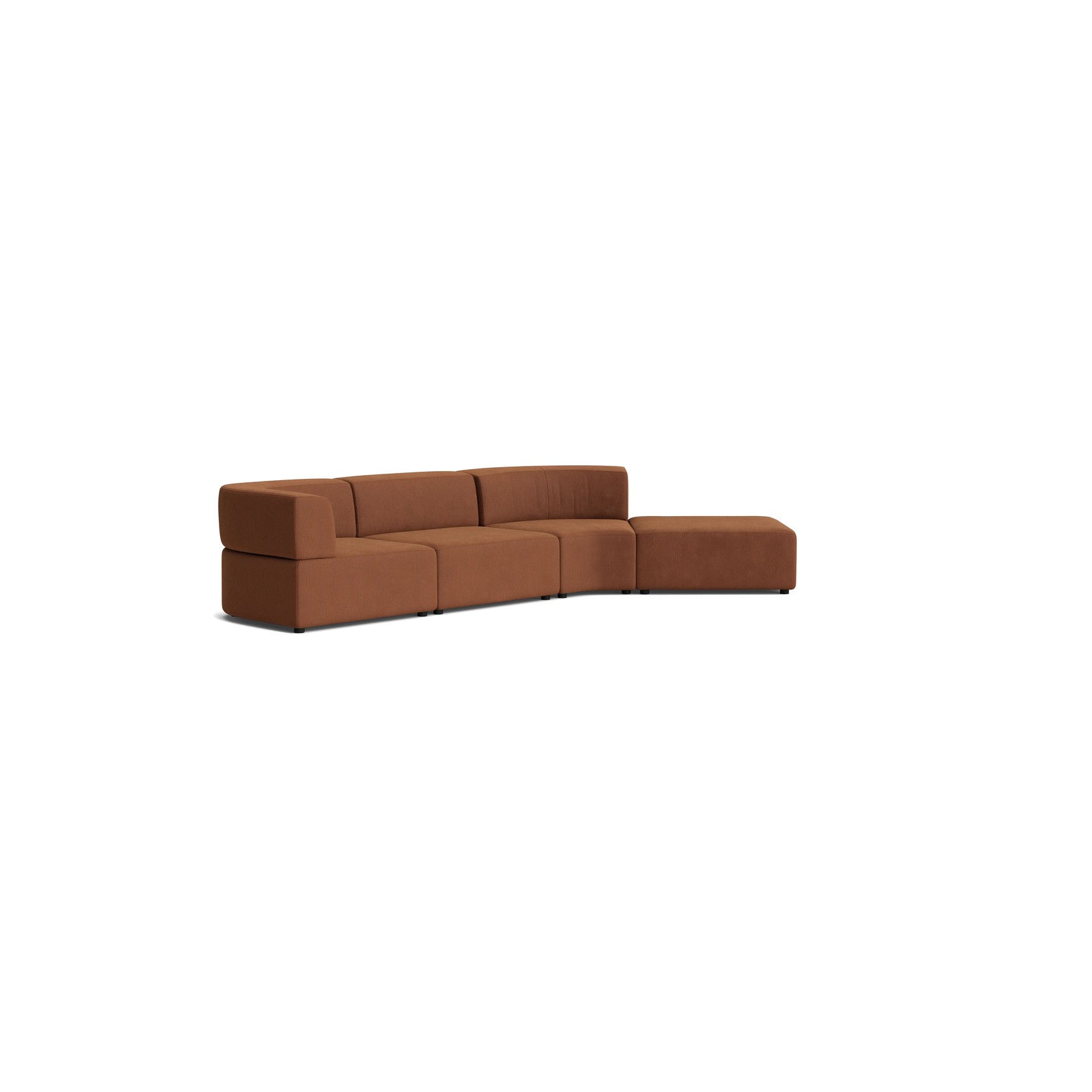 Stretch Open Angled Sofa - Corduroy Cocoa gallery detail image