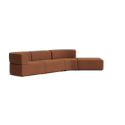 Stretch Open Angled Sofa - Corduroy Cocoa gallery detail image
