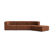 Stretch Open Angled Sofa - Corduroy Cocoa gallery detail image