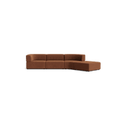 Stretch Open Angled Sofa - Corduroy Cocoa gallery detail image