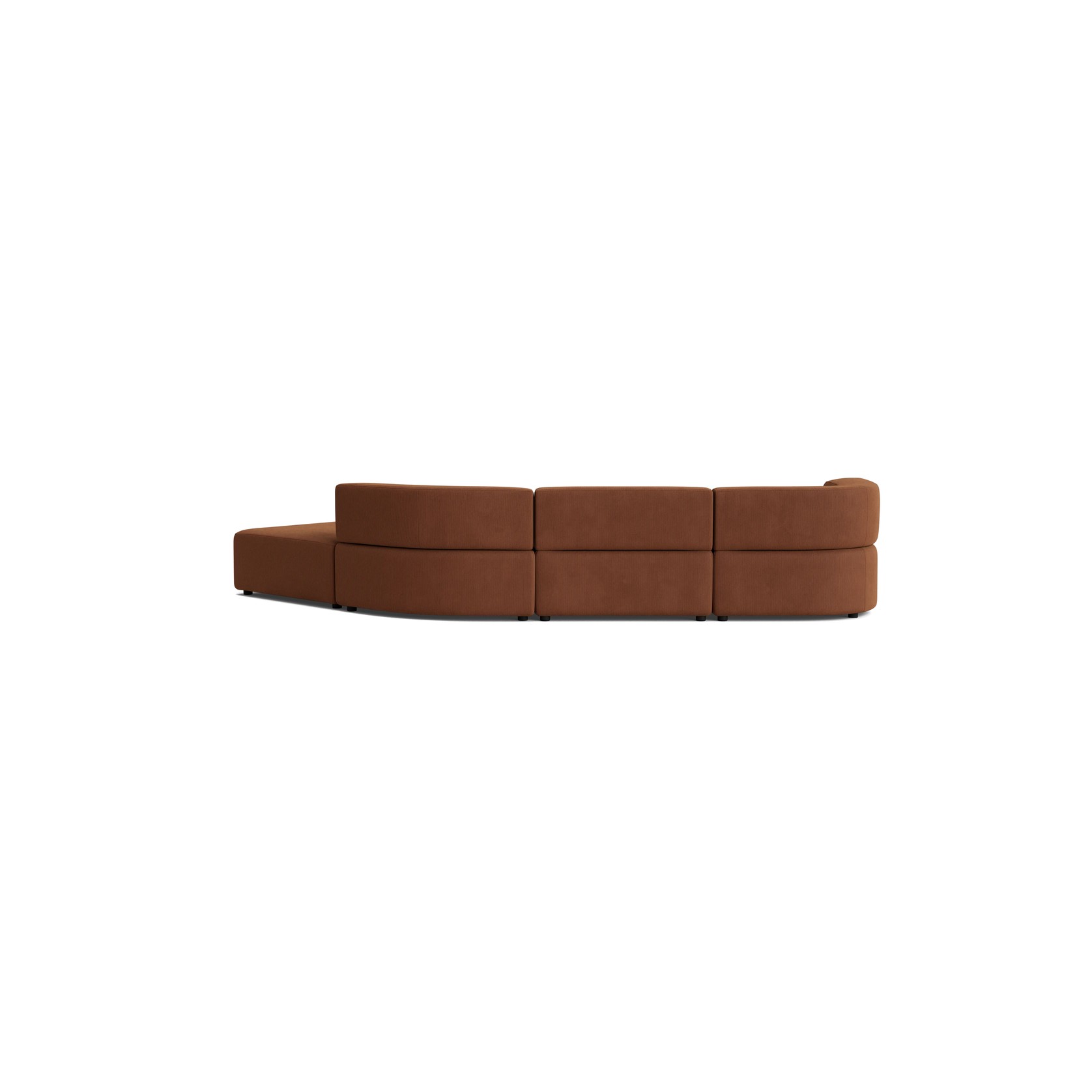 Stretch Open Angled Sofa - Corduroy Cocoa gallery detail image