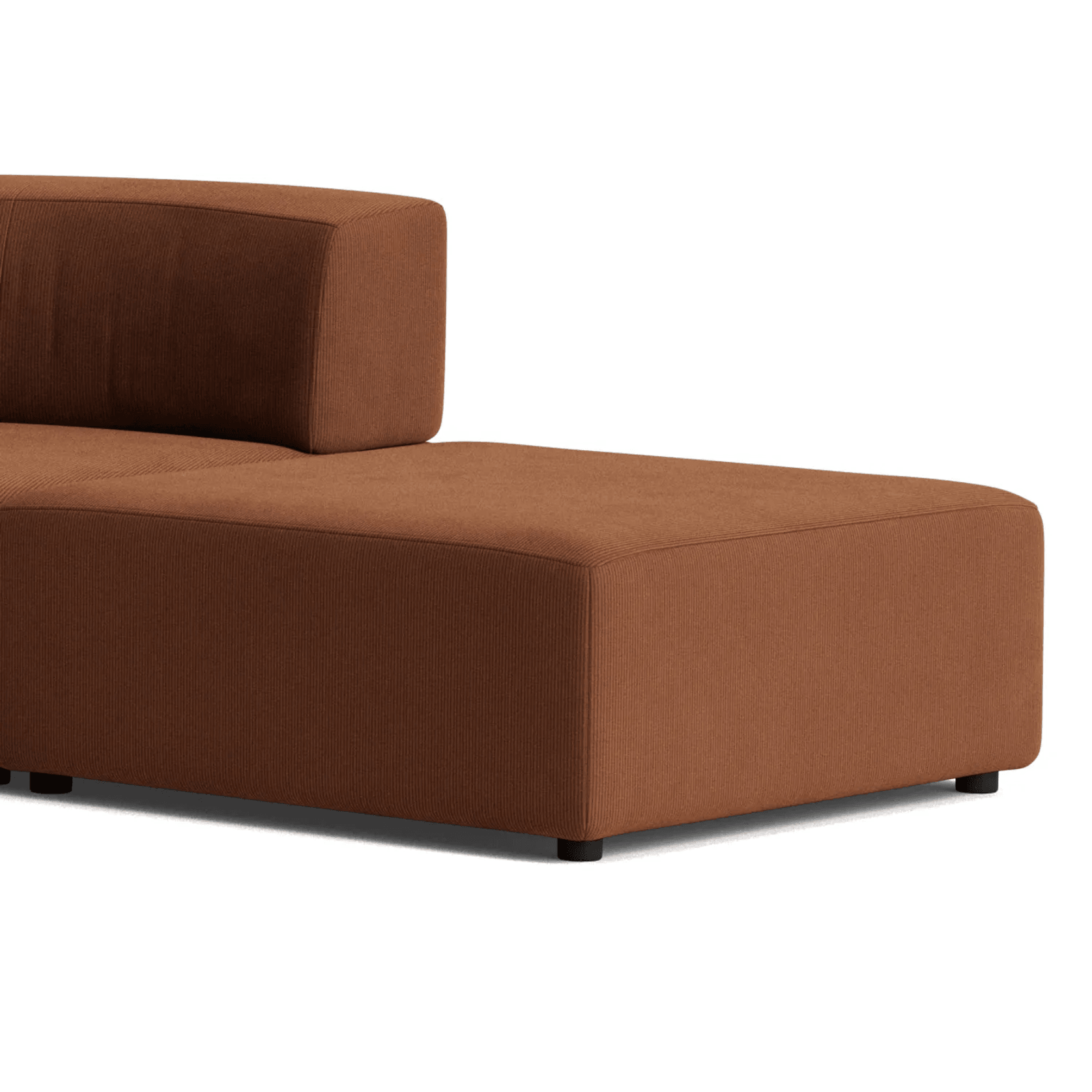 Stretch Open Angled Sofa - Corduroy Cocoa gallery detail image