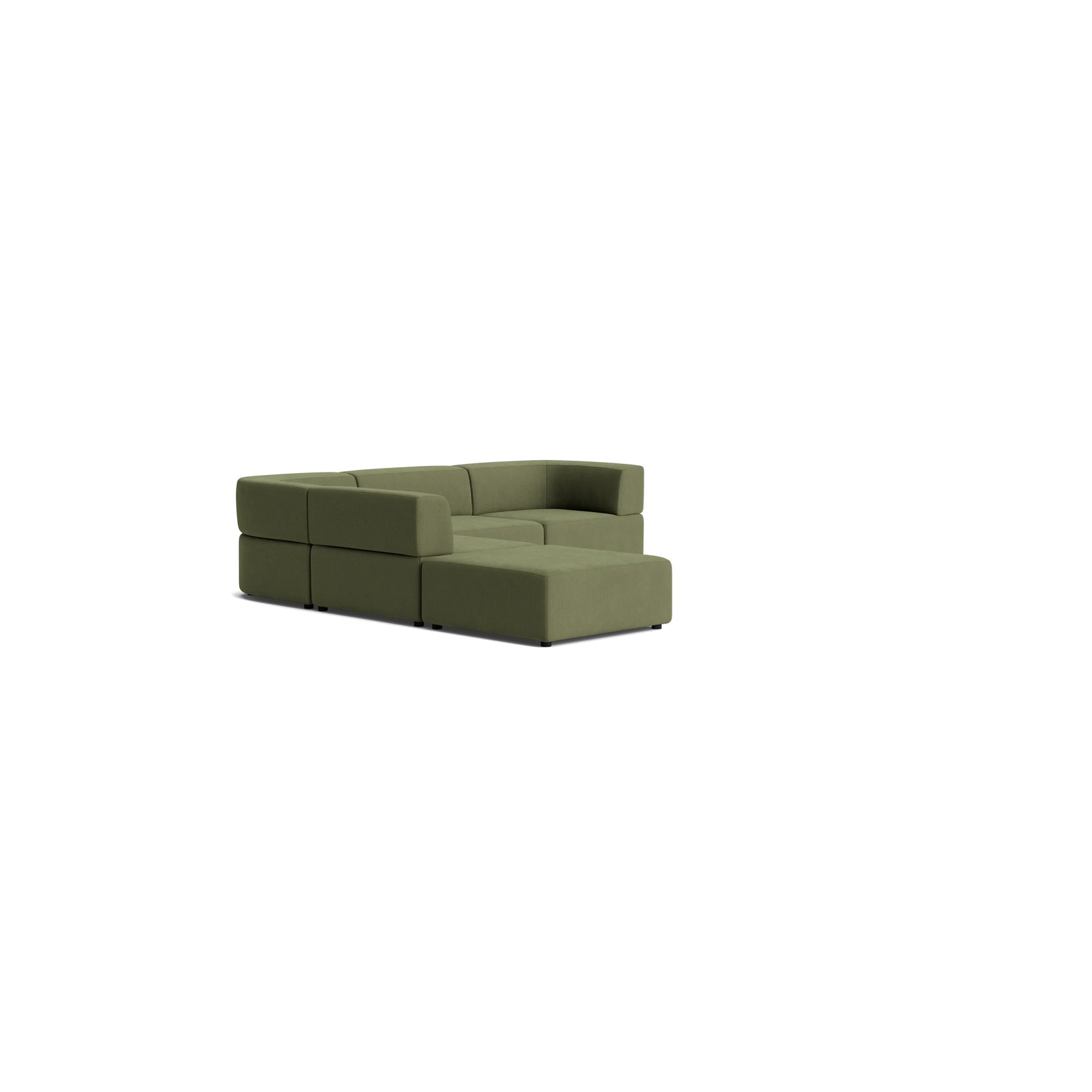 Stretch Open Corner Sofa - Corduroy Forest gallery detail image