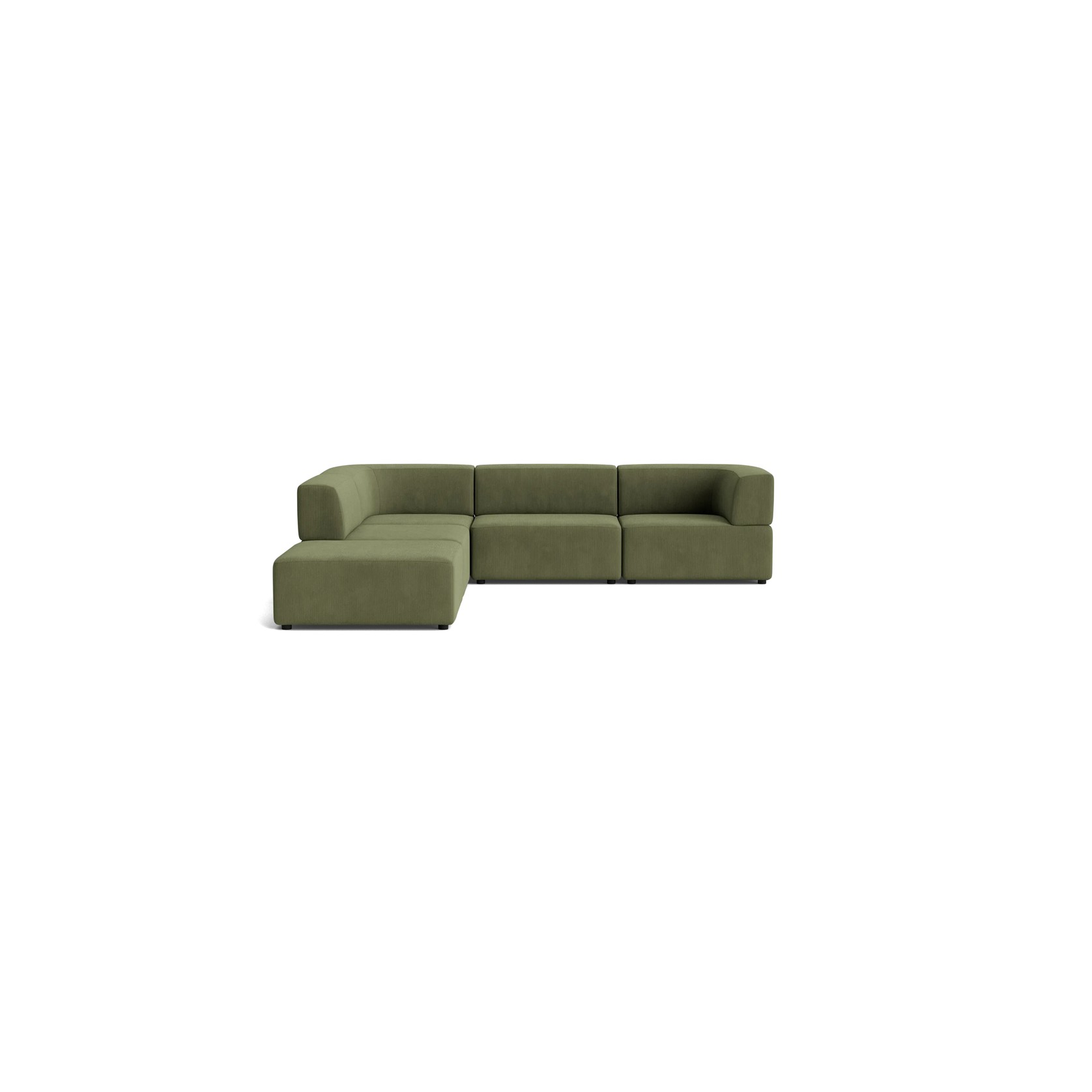 Stretch Open Corner Sofa - Corduroy Forest gallery detail image