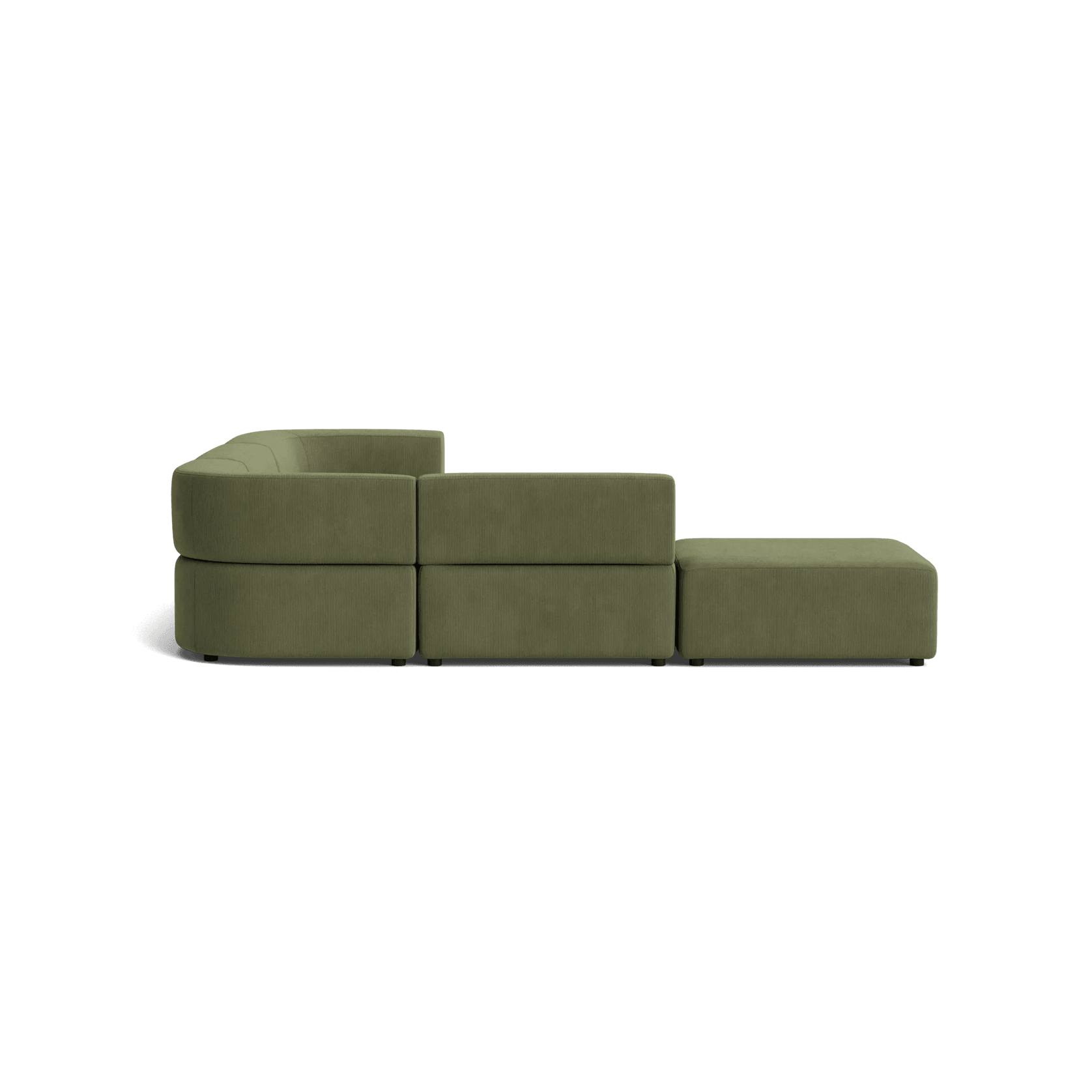 Stretch Open Corner Sofa - Corduroy Forest gallery detail image