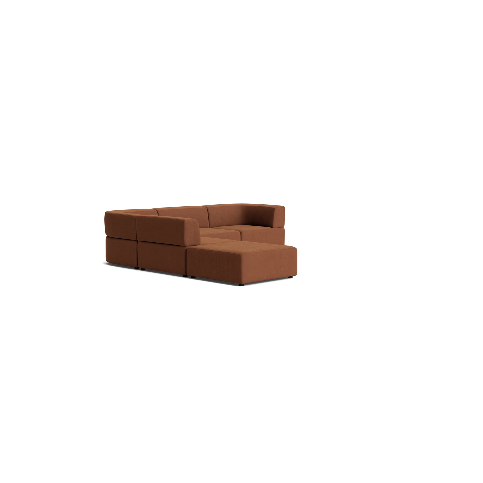 Stretch Open Corner Sofa - Corduroy Cocoa gallery detail image