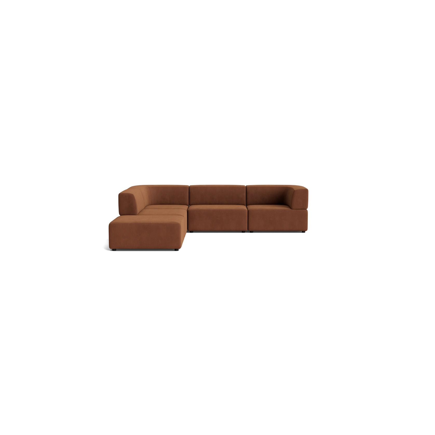 Stretch Open Corner Sofa - Corduroy Cocoa gallery detail image