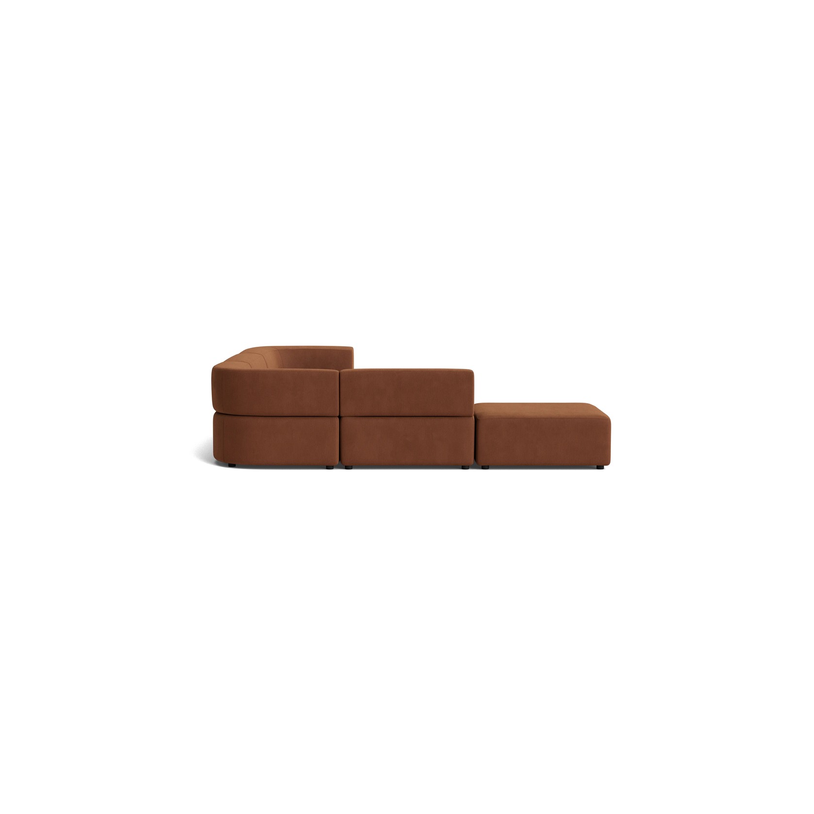 Stretch Open Corner Sofa - Corduroy Cocoa gallery detail image
