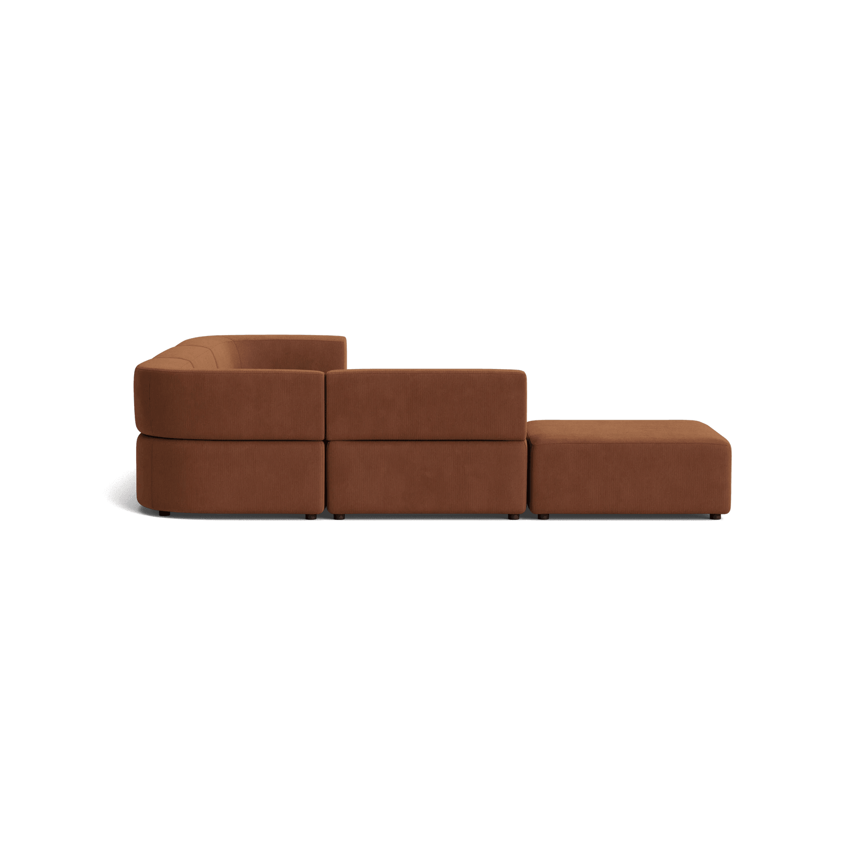 Stretch Open Corner Sofa - Corduroy Cocoa gallery detail image