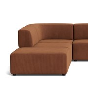 Stretch Open Corner Sofa - Corduroy Cocoa gallery detail image