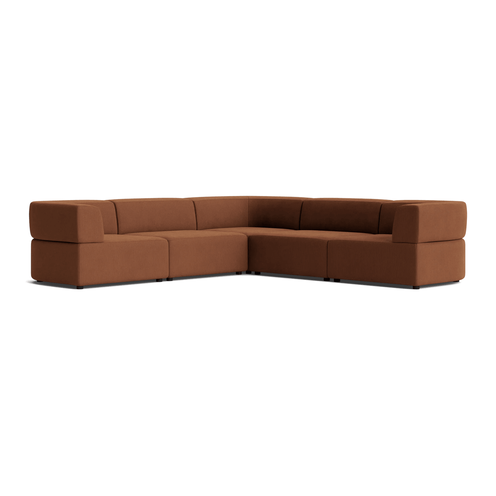 Stretch Corner Sofa - Corduroy Cocoa gallery detail image