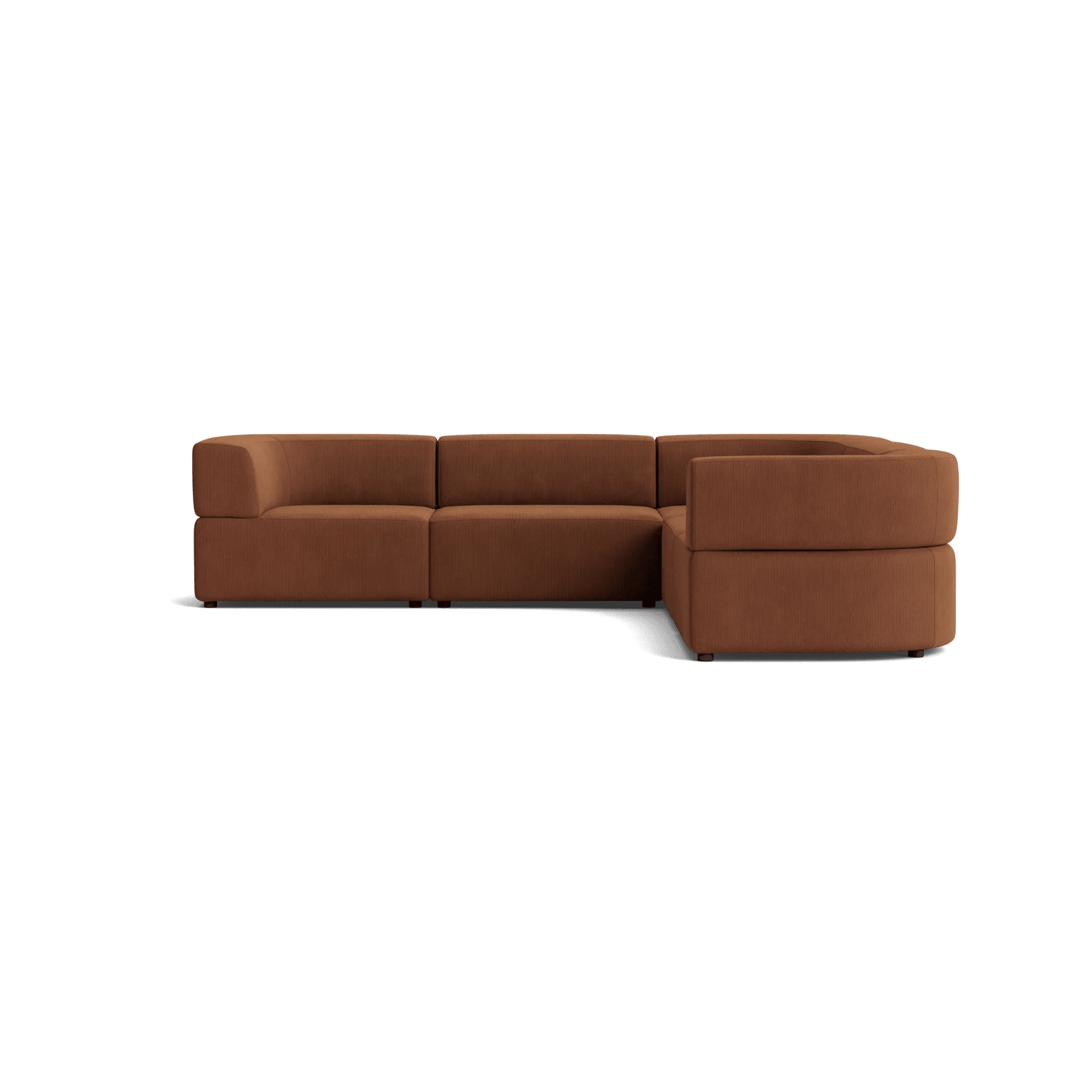 Stretch Corner Sofa - Corduroy Cocoa gallery detail image