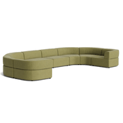 Stretch U Shape Modular Sofa - Fossil Eucalyptus gallery detail image