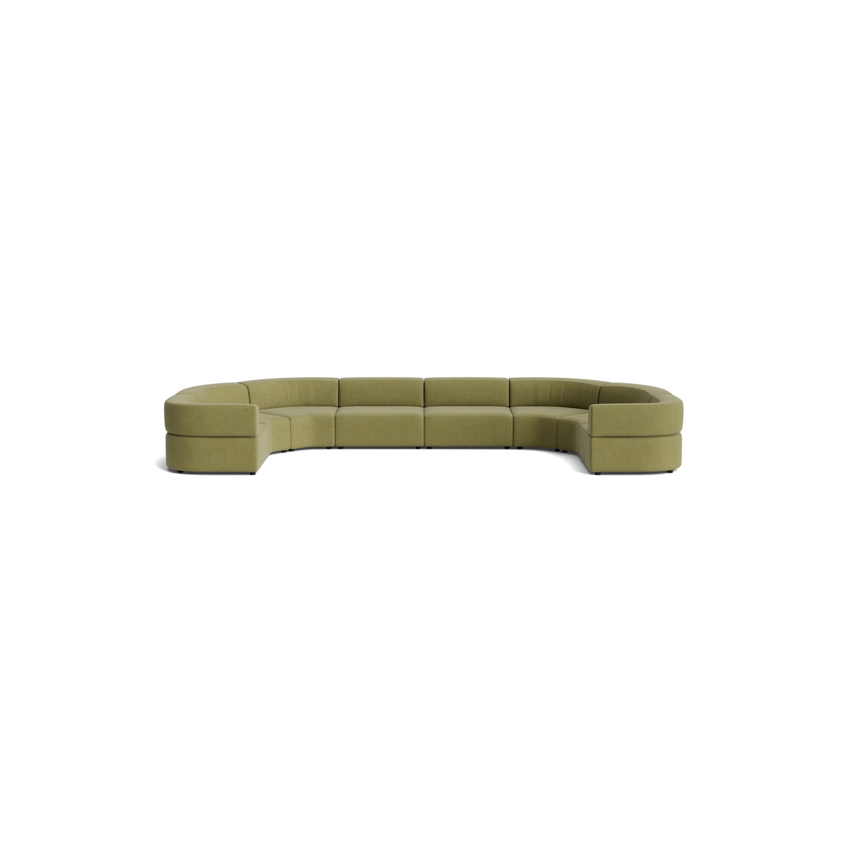 Stretch U Shape Modular Sofa - Fossil Eucalyptus gallery detail image