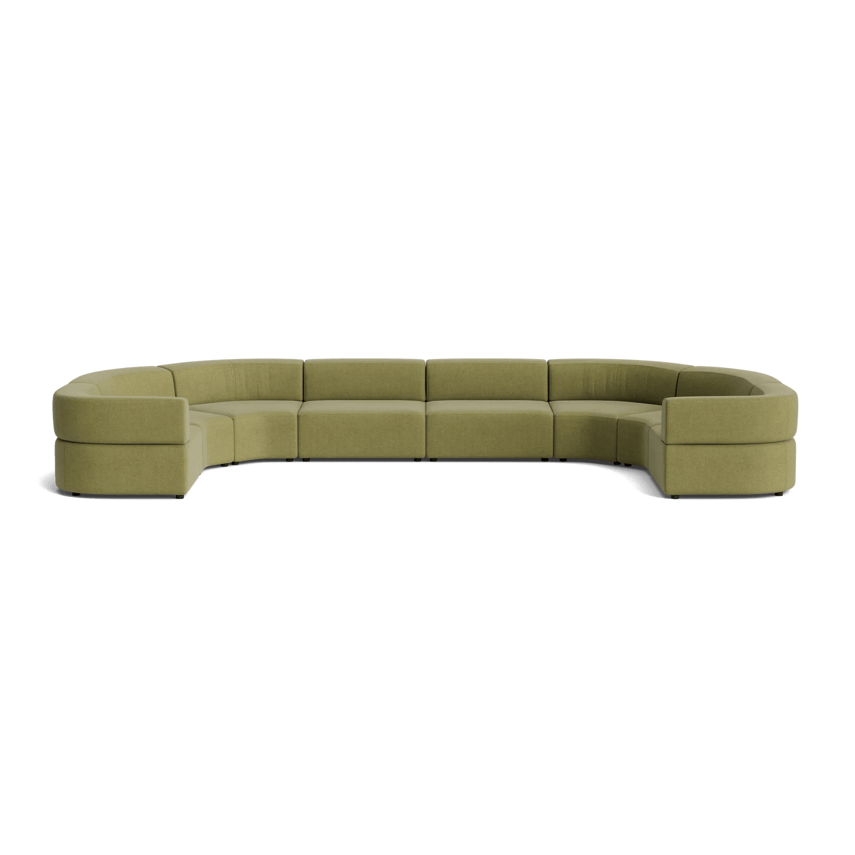 Stretch U Shape Modular Sofa - Fossil Eucalyptus gallery detail image