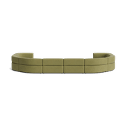 Stretch U Shape Modular Sofa - Fossil Eucalyptus gallery detail image