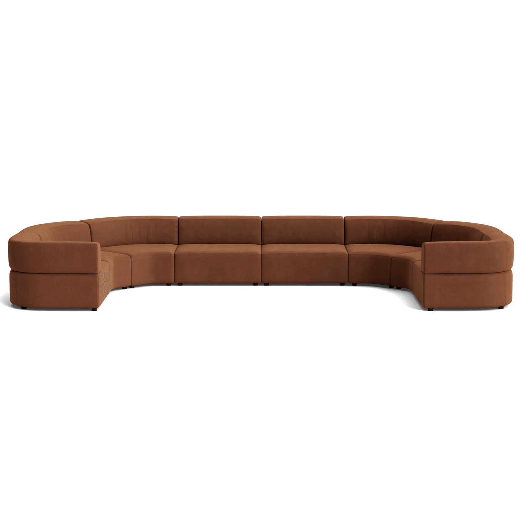 Stretch U Shape Modular Sofa - Corduroy Cocoa gallery detail image