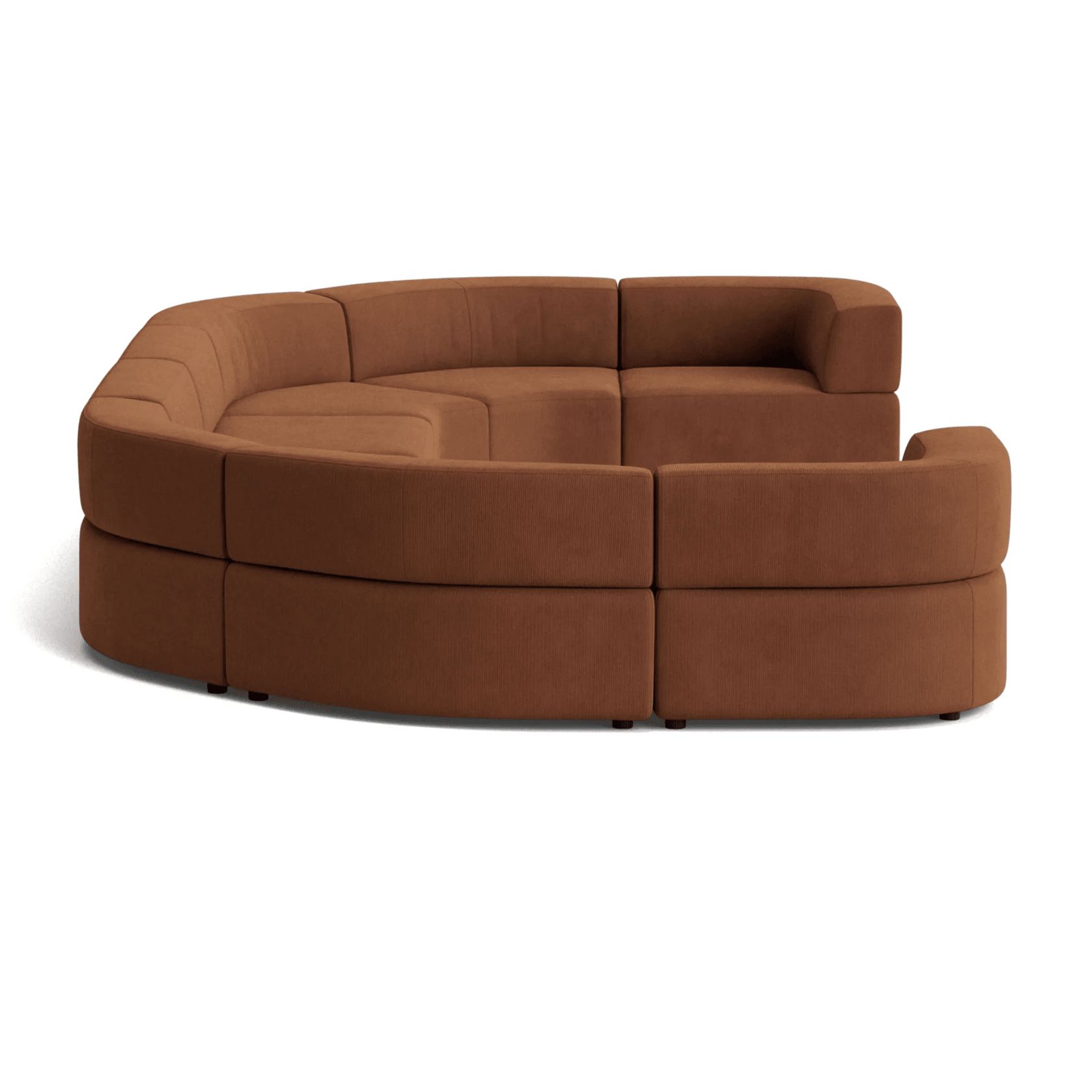 Stretch U Shape Modular Sofa - Corduroy Cocoa gallery detail image
