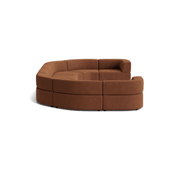 Stretch U Shape Modular Sofa - Corduroy Cocoa gallery detail image