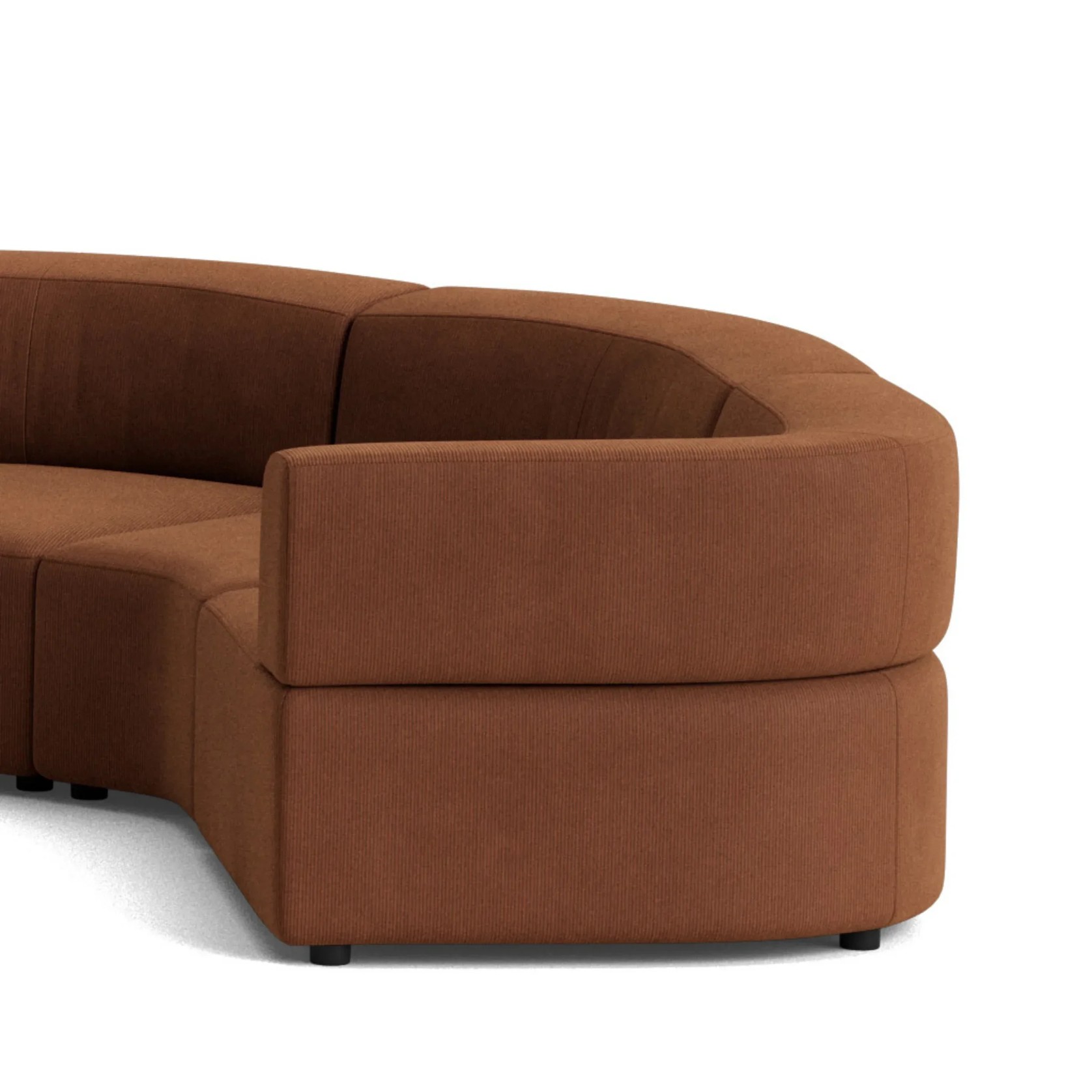 Stretch U Shape Modular Sofa - Corduroy Cocoa gallery detail image