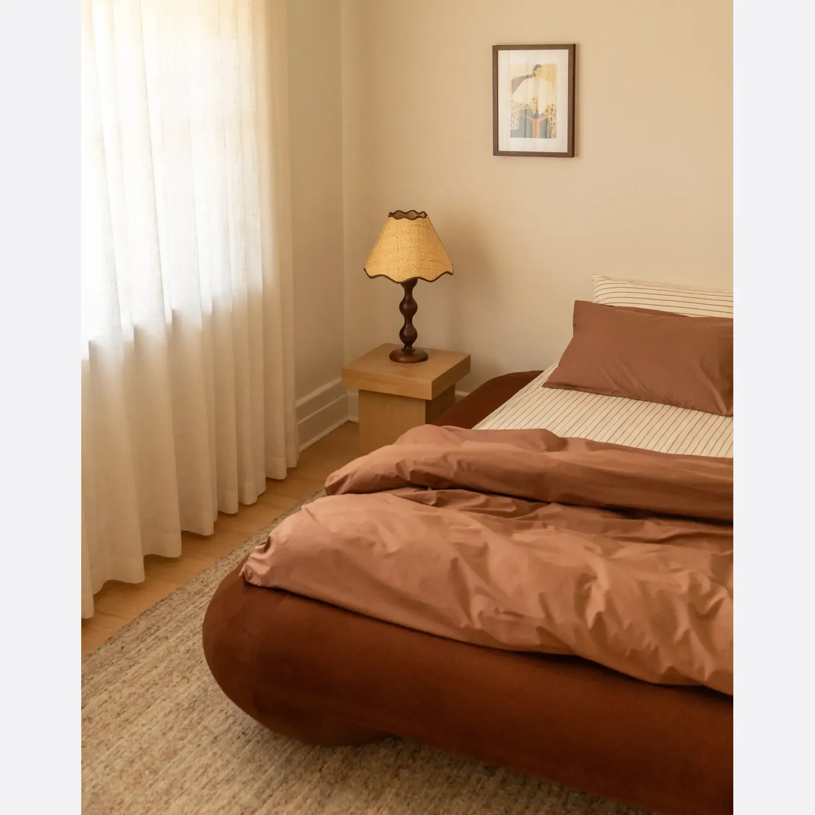 Lune Queen Bed - Eden Brick gallery detail image
