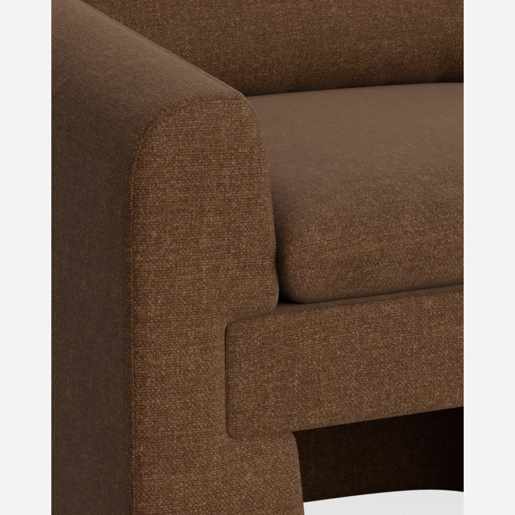 Crest Armchair - Fossil Chocolate gallery detail image
