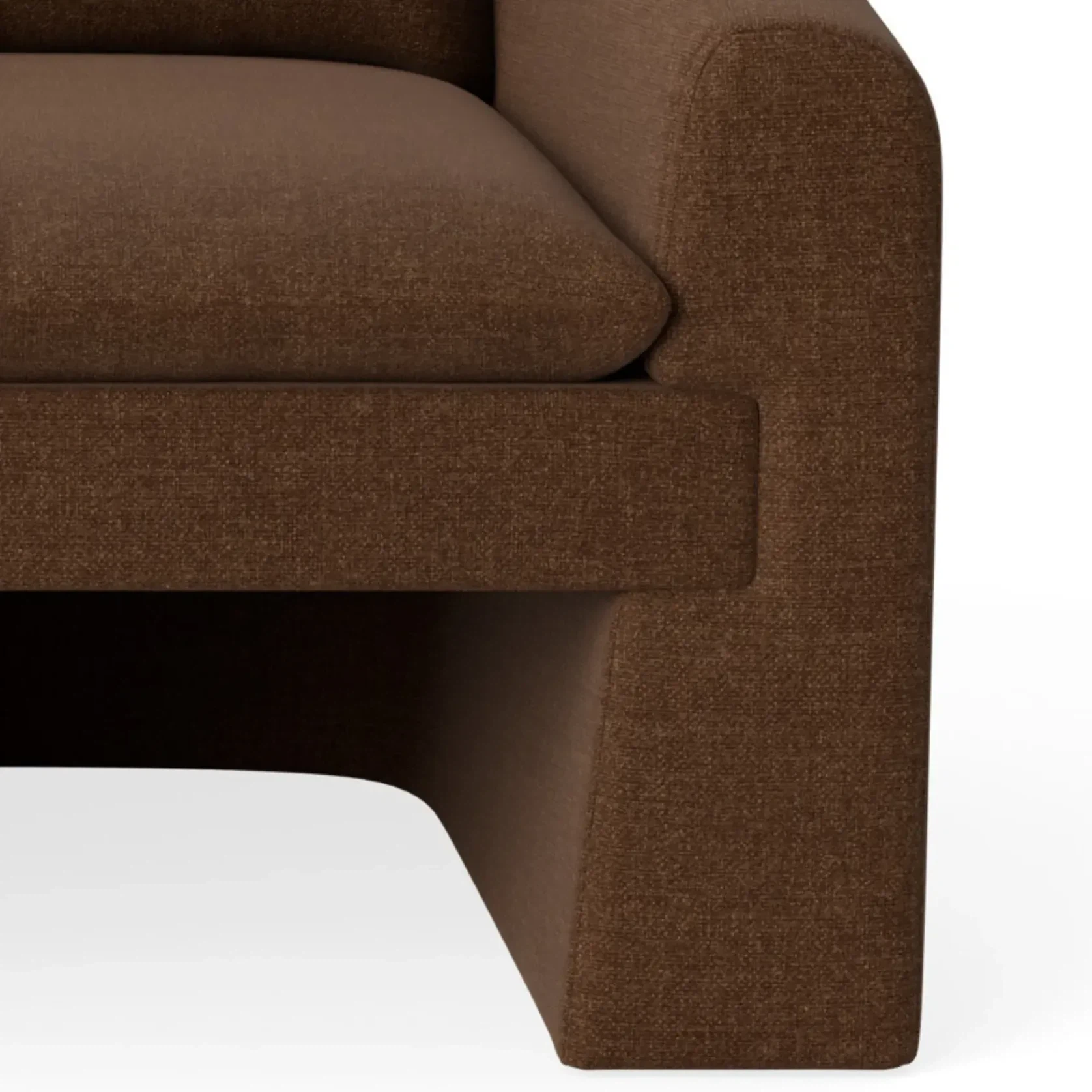 Crest Armchair - Fossil Chocolate gallery detail image