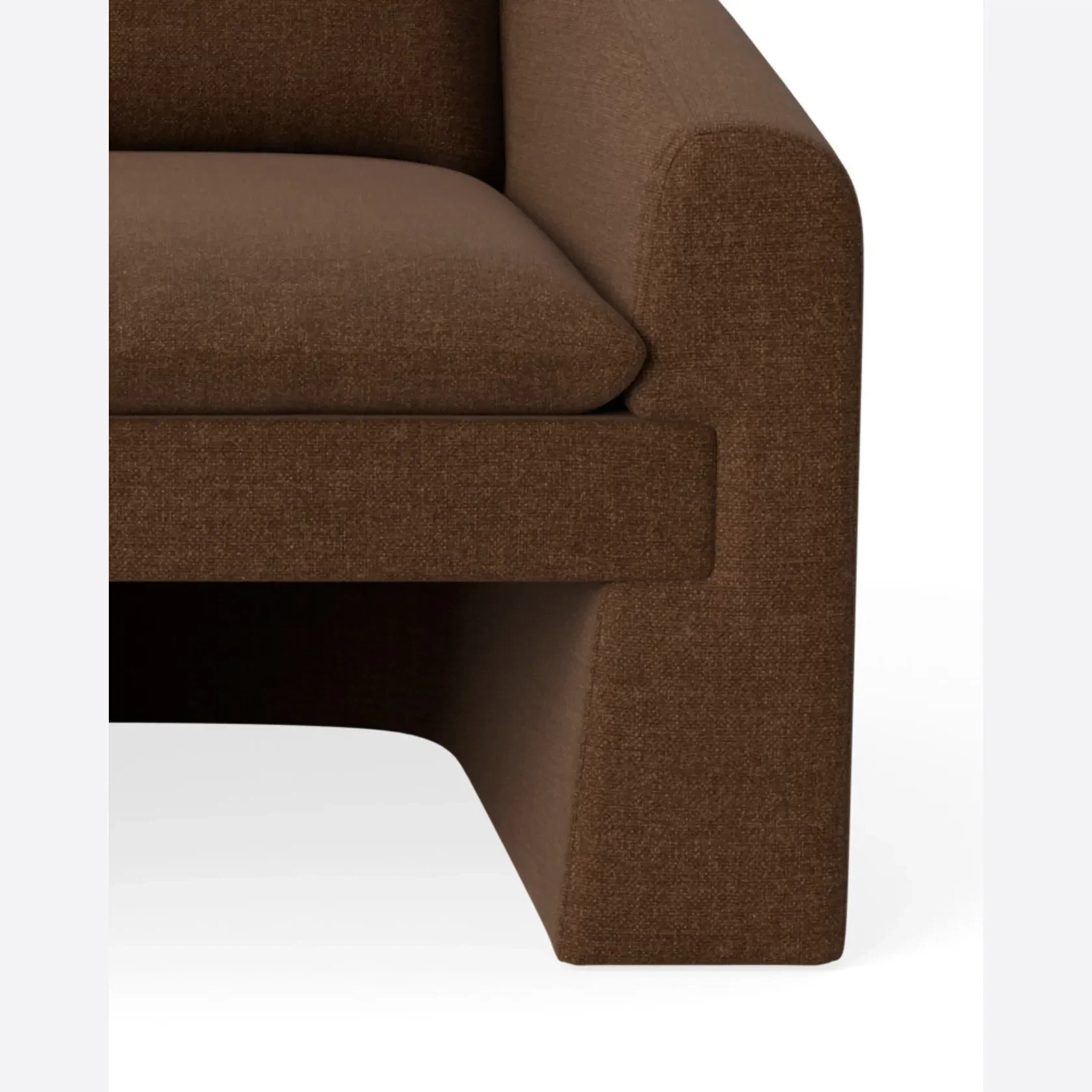 Crest Armchair - Fossil Chocolate gallery detail image
