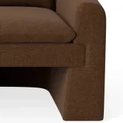 Crest Armchair - Fossil Chocolate gallery detail image
