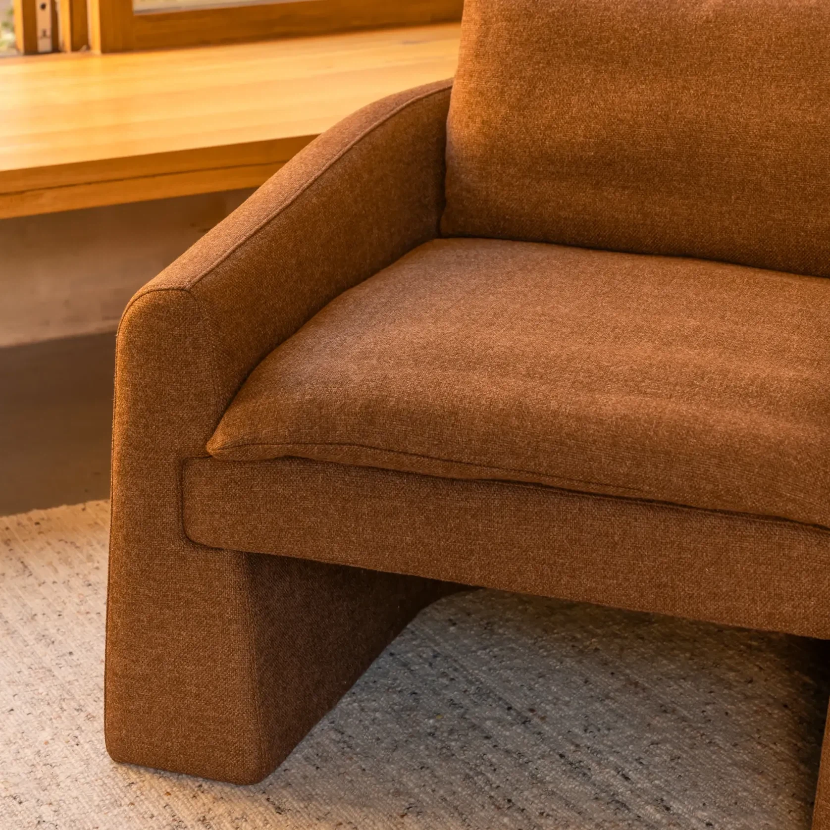 Crest Armchair - Fossil Chocolate gallery detail image