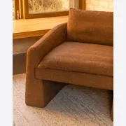 Crest Armchair - Fossil Chocolate gallery detail image