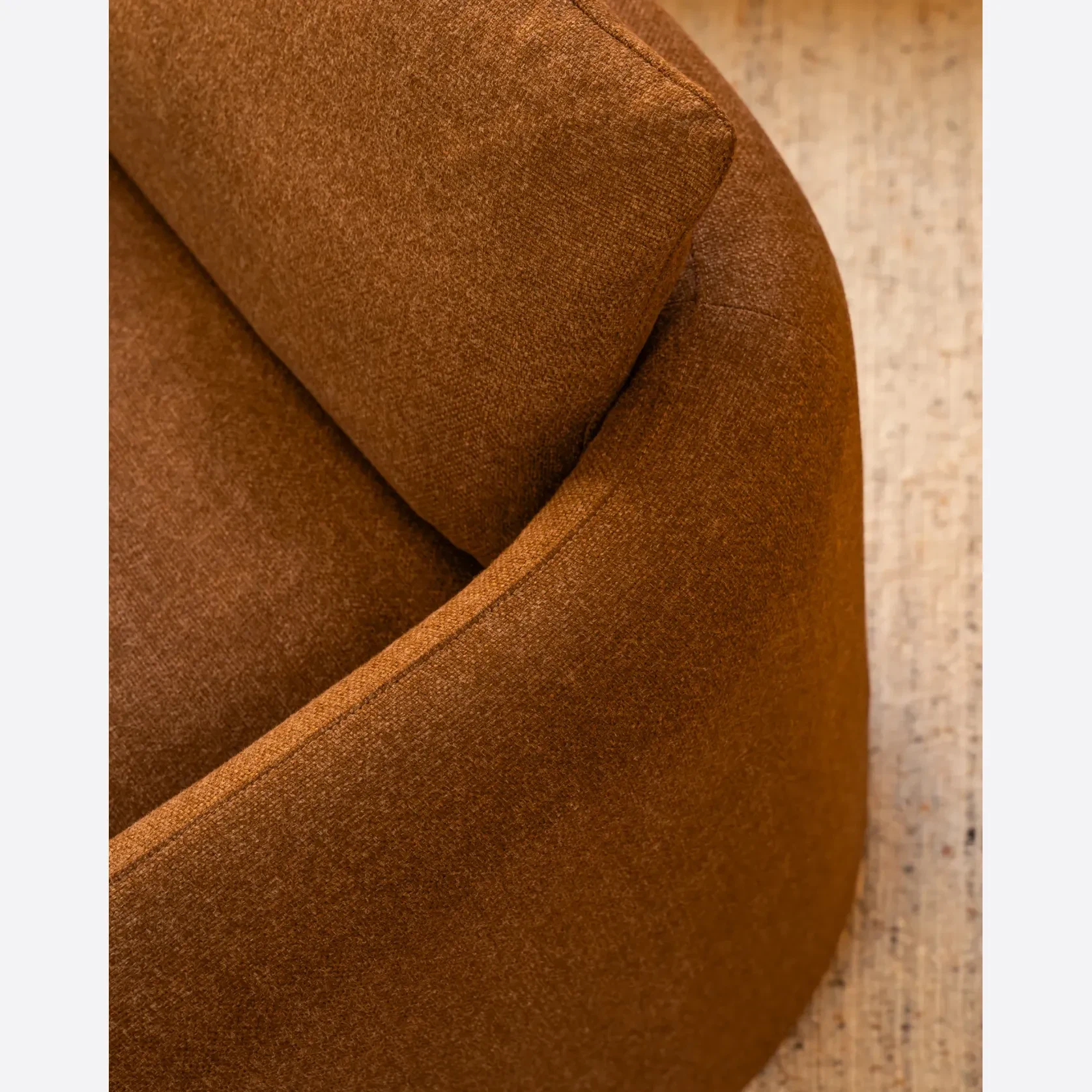 Crest Armchair - Fossil Chocolate gallery detail image