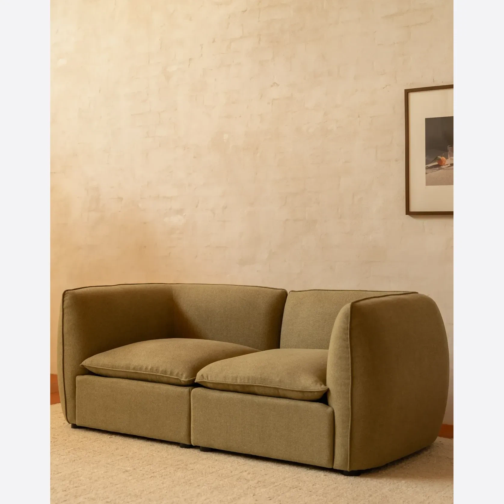 Muro 3 Seater Sofa - Fossil Eucalyptus gallery detail image