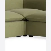 Muro 4 Seater Chaise Sofa - Fossil Eucalyptus gallery detail image