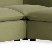 Muro 4 Seater Chaise Sofa - Fossil Eucalyptus gallery detail image
