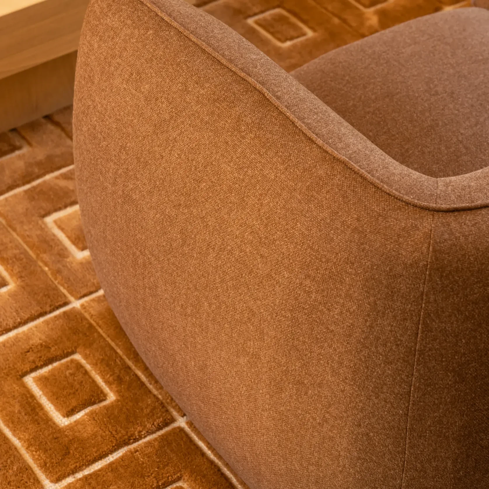 Muro 4 Seater Chaise Sofa - Fossil Chocolate gallery detail image