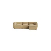 Muro 4 Seater Chaise Sofa - Silas Honey gallery detail image
