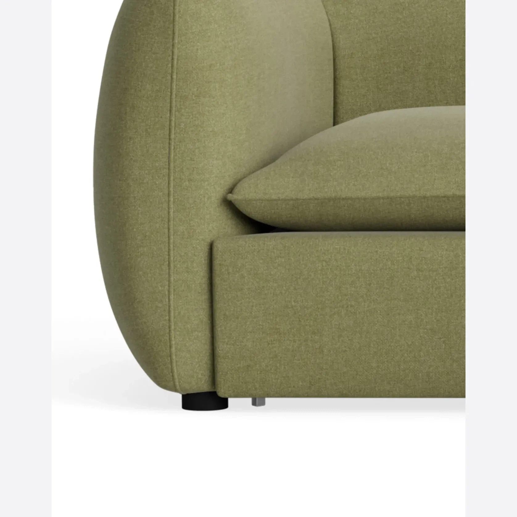 Muro Closed Chaise Sofa - Fossil Eucalyptus gallery detail image