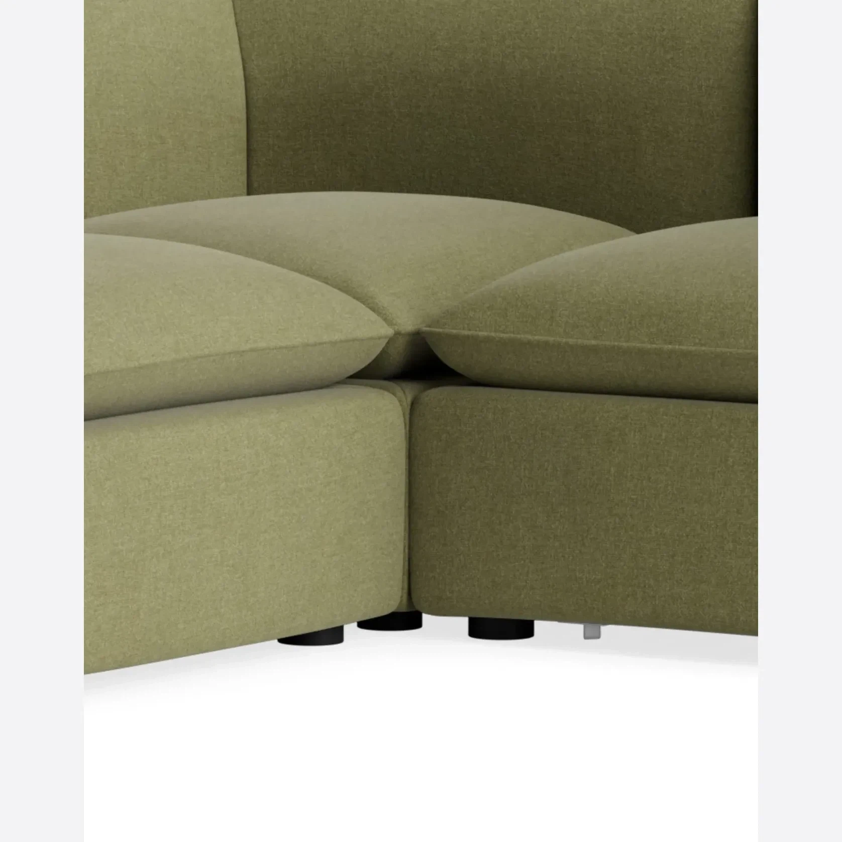 Muro Closed Chaise Sofa - Fossil Eucalyptus gallery detail image