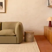 Muro Closed Chaise Sofa - Fossil Eucalyptus gallery detail image